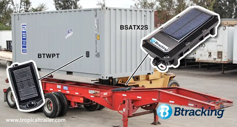 Btracking BSATX2S Advanced Solar Tracker w/ IoT  with BTWPT Multipurpose BLE Tag with Temperature Sensing