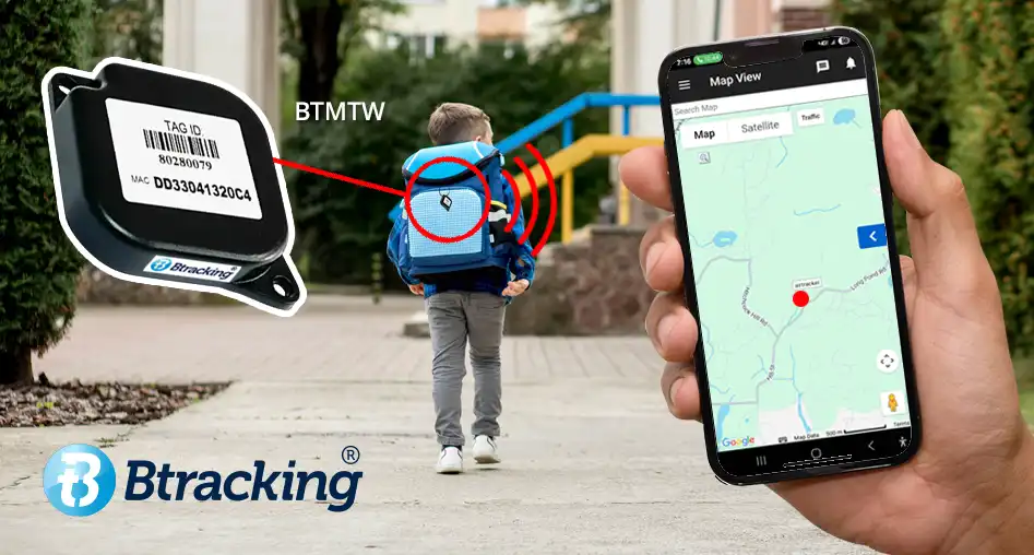 Btracking Battery Power Mini Waterproof BLE Tag (BTMTW)