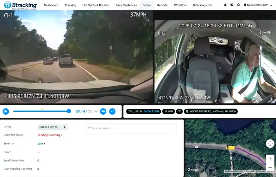 Btracking Enterprise Platform Dashcam