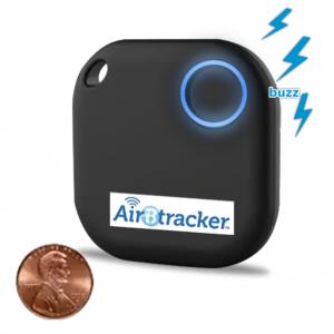 AirTracker | Replaceable CR2032 Battery | Discrete Professional Tag | Optional "Easy Locate" Beeps, Flashes