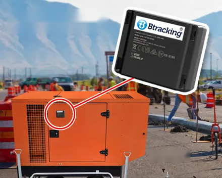 Battery tracker on a towable generator