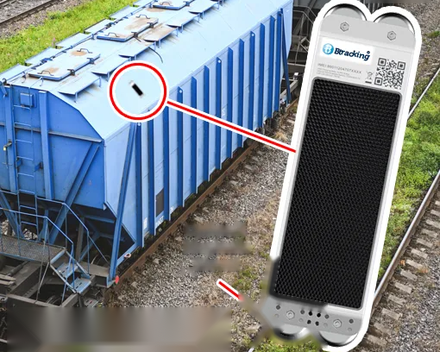Solar asset tracker on a railcar